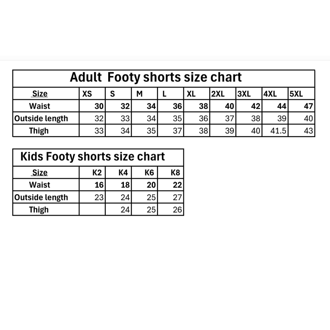 Size break down